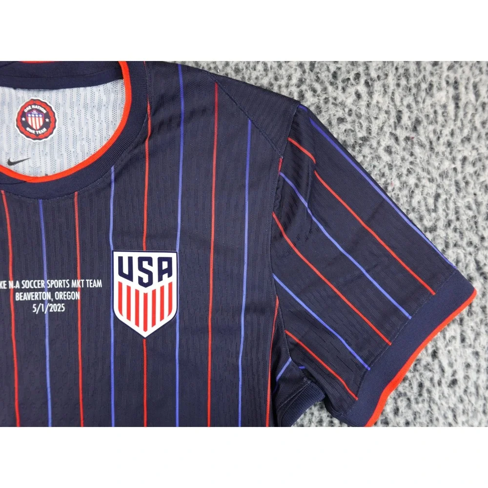 Nike USA Soccer Dri-FIT ADV Jersey Womens XL Navy Blue Pinstripe‎ RICHLY #25